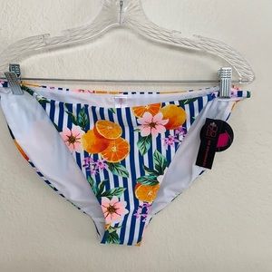 NOBO Stripe Orange Bikini Bottoms